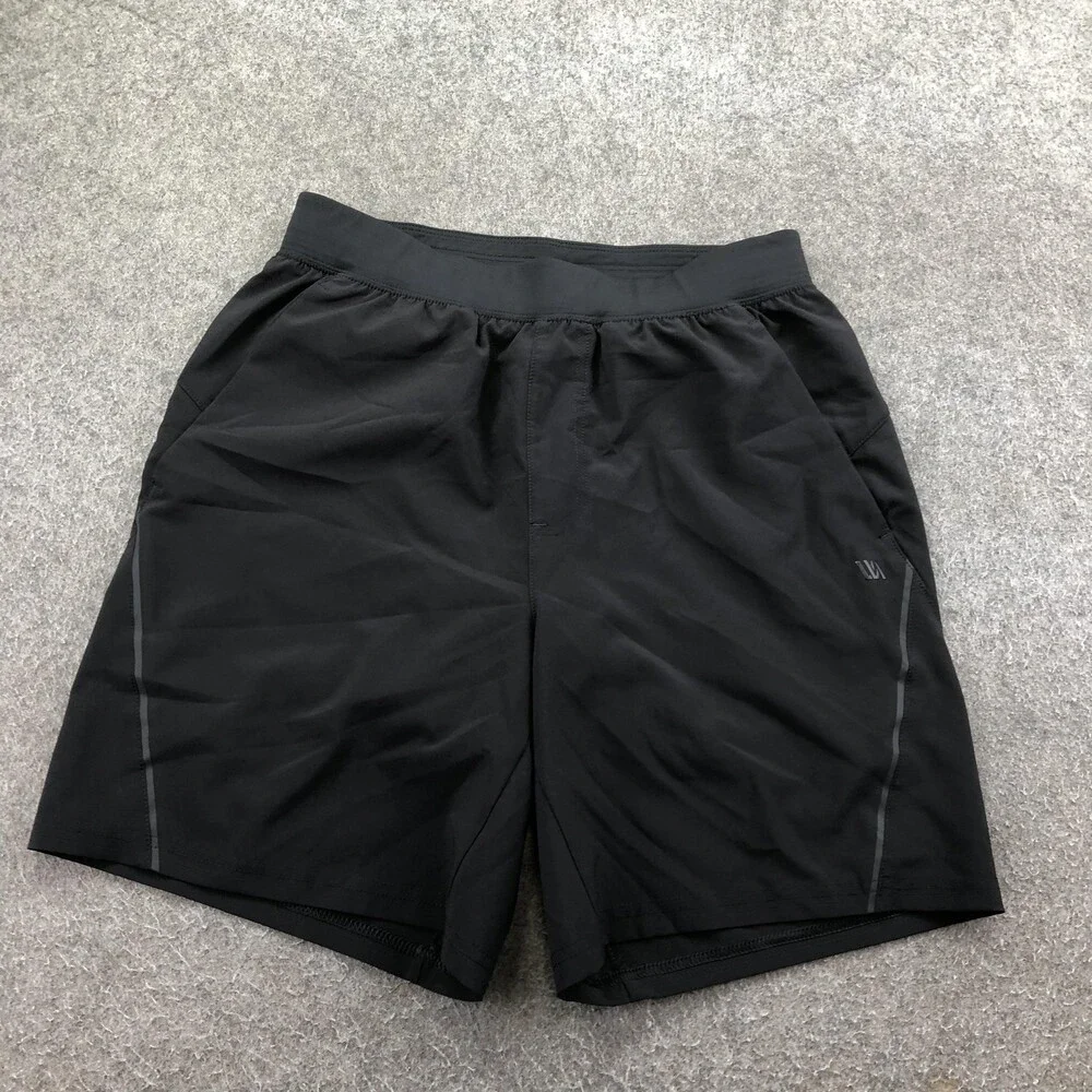 VRST Shorts Mens Small Black Microfiber 8 Inch Running Quick Dry Pockets